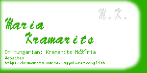 maria kramarits business card